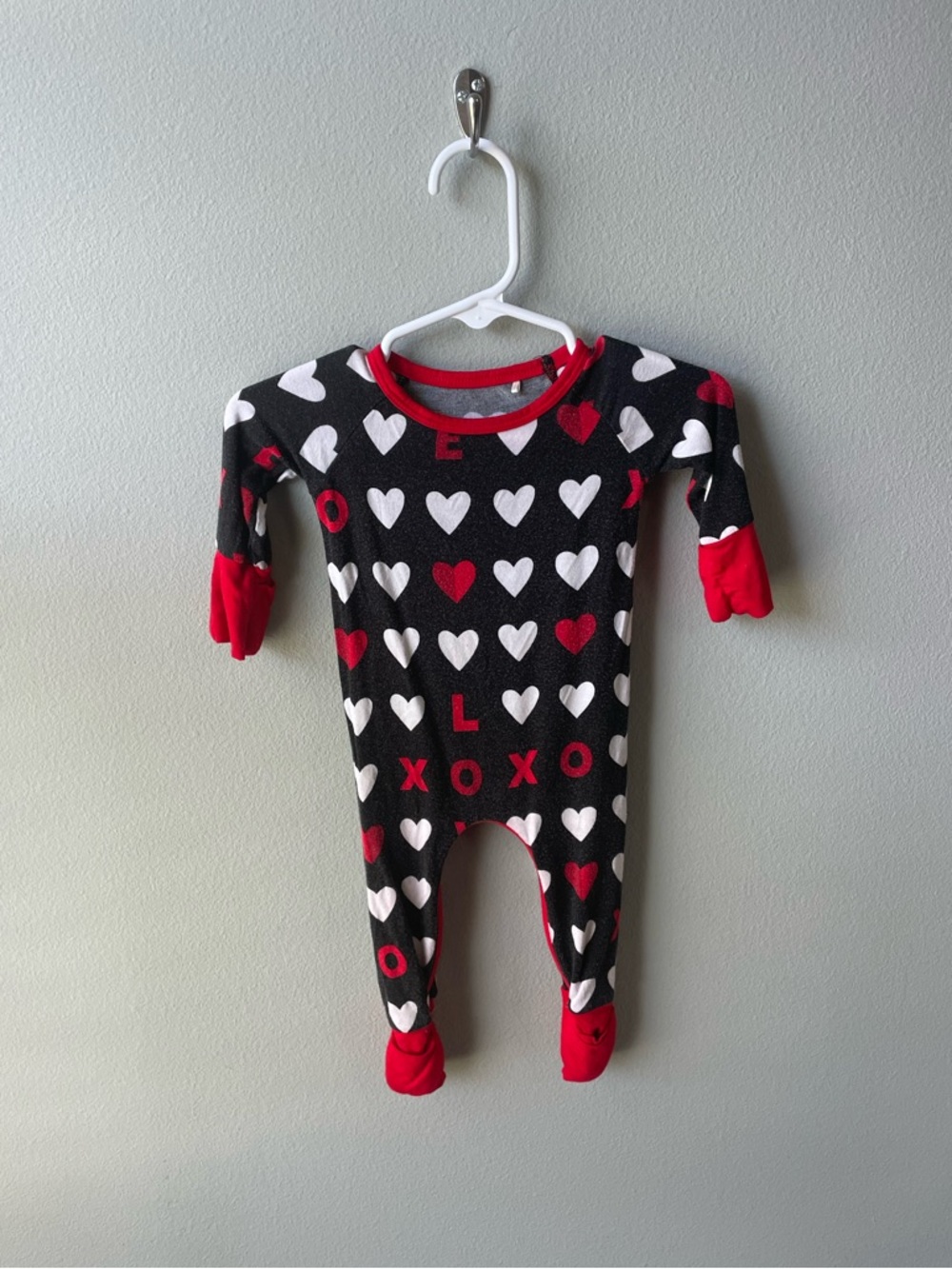 Little Sleepies Valentine's Hearts XOXO Bamboo Crescent Zippy Sleeper